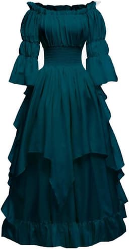 Gothic Heksenjurk Middeleeuwse Renaissance Kostuum Victoriaanse Stijl voor Dames — thumbnail 1