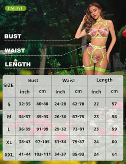 Set van sexy lingerie voor vrouwen met gaasstof en bloemenpatroon — thumbnail 4