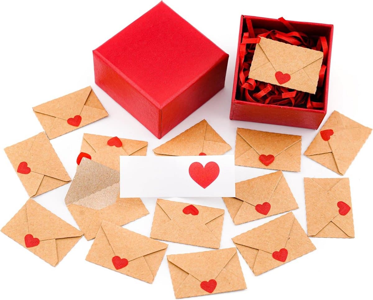 Romantische Liefdesbriefjes en Lege Kaartjes met Mini Enveloppen voor Cadeau — afbeelding 1