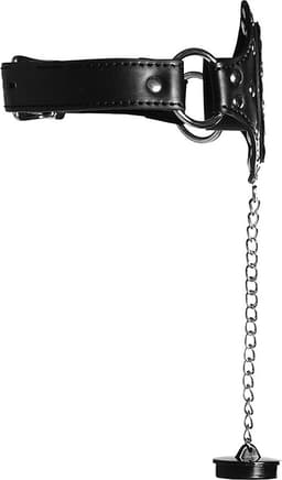 Shots Open Mouth Gag met Stop – Verstelbare BDSM Mondknevel met Hoofdtuig – Zwart — thumbnail 5