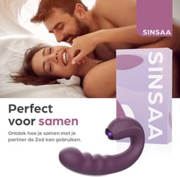 Sinsaa Zoë Tong Vibrator - Likende Tong Vibrator - Clitoris Zuiger - Dildo Vibrator - Likkende Tong - Bef Vibrator - Clitoris Stimulator - Sex Toys voor vrouwen - 10 Likstanden - 3 Rotatiestanden - Siliconen - Voor hem - Voor haar — thumbnail 4