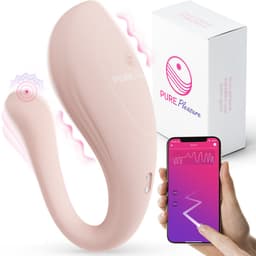 Pure Pleasure® Vibrators voor Vrouwen - Vibrerend Ei met App – Draadloos Tril Ei voor Vrouwen en Koppels – Siliconen Seksspeeltje – Roze – Oplaadbaar – Waterdicht – Stil Gebruik — thumbnail 1
