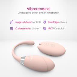 Pure Pleasure® Vibrators voor Vrouwen – Vibrerend Ei met Afstandsbediening – Clitoris Stimulator voor Vrouwen & Koppels – Draagbare Vibrator – 10 Vibratiestanden – Oplaadbaar – Stil & Waterdicht – Roze — thumbnail 2