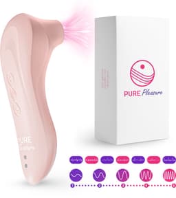 Pure Pleasure ® Vibrators voor Vrouwen - Luchtdruk Vibrator - 10 Zuigstanden – Clitoris Stimulator voor Vrouwen – Oplaadbaar & Fluisterstil – Roze — thumbnail 1