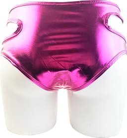 BamBella® Erotische onderbroek - Maat S M L Wetlook slip Dames - Roze Glans Lame metallic ondergoed Sexy BDSM kleding — thumbnail 3