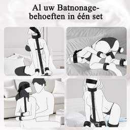 DOWO® - BDSM Extreme Bondage Set - SM Handboeien - Enkelboeien - Blinddoek - Sex Toys voor Koppels - Seksspeeltjes voor vrouwen - 7 Delig — thumbnail 2