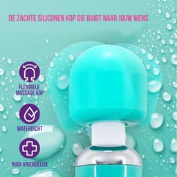 Wand vibrator groot | – Draadloze Magic Wand Vibrator – 20 Vibraties & 8 Snelheden – Stil, Waterbestendig & Oplaadbaar – Groen — thumbnail 4