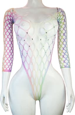 BamBella® - lingerie jumpsuit - Onesize - Erotische sexy nacht pakje doorzichtig kant - Super Stretch — thumbnail 1