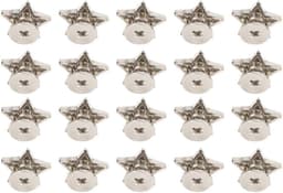 20 Pcs Star Shape Rivet, Star Stud Button Star Rivets Press Studs DIY Clothes Shoes Decoration with Screws(Silver) — thumbnail 8