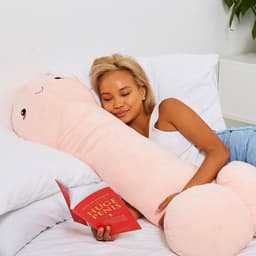 Super zachte XXL Penis knuffel - Piemel kussen - XL formaat (1 meter) - Crème Wit — thumbnail 5