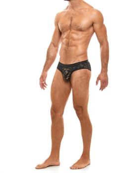 MODUS VIVENDI Floral Lace Classic Brief Black - MAAT M - Erotisch Heren Ondergoed - Slip voor Man - Sexy mannen Slip — thumbnail 9