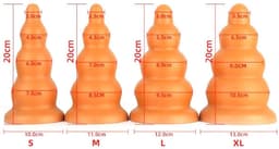 Gold Play - Soft Liquid Siliconen Anaal Dildo Blop - Goud M — thumbnail 4