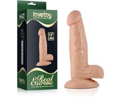 real extreme dildo 18 cm - zuignap - beige