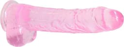 9" / 23 cm Realistic Dildo With Balls - Pink — thumbnail 10
