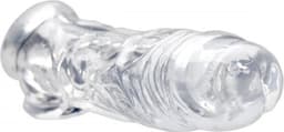 Realistic Clear Penis Enhancer and Ball Stretcher - Transparent — thumbnail 3