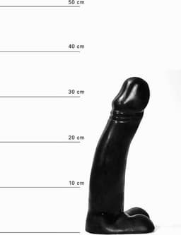 All Black Realistische Dildo - zwart — thumbnail 8