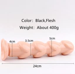Mega anale kralen dildo - Zuignap - XXL Plug - Anaal en Vaginaal - Breed en Lang - Hoge kwaliteit — thumbnail 2