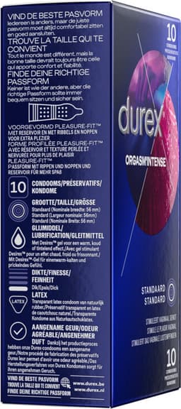 6x Durex Condooms Orgasm' Intense - 10 stuks — thumbnail 5