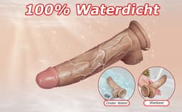 IntiMate® TitanThrust - Realistische XXL Monster Dildo - Levensechte 23cm Penisvormige Dildo - Handsfree Plezier - Grote Dildo met Zuignap - Zacht Getextureerde Dildo Handsfree Genieten — thumbnail 7