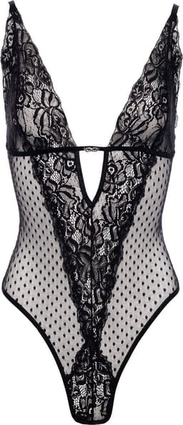 Christine le Duc - Body met Open Kruis - Lingerie Erotisch - Dewi - Zwart — thumbnail 3