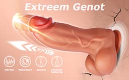 IntiMate® Colossus Monster XXL Stotende Dildo met Zuignap - Met Afstandsbediening - Stoot & Vibratie Functies - Monster Dildo voor Vrouwen - Realistische Textuur Monster Dildo - Discrete Verpakking — thumbnail 13