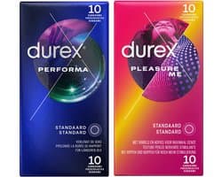 Durex - 20 stuks Condooms - Pleasure Me 1x10 stuks - Performa 1x10 stuks - Voordeelverpakking