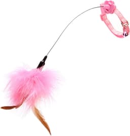Kitten automatisch speelgoed met veren decoratie verlichten verveling benodigdheden kat amusing-kraag handsfree speelgoed — thumbnail 1