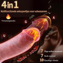Realistische Dildo vibrator Seksspeeltjes voor Vrouwen - 21.6cm XXL Grote Penis met 10 Vibrerende & 7 Stotende en Verwarmende Modi, G-spot Clitoris Anale Sex Toys met Zuignap voor Koppels Vrouwen — thumbnail 4