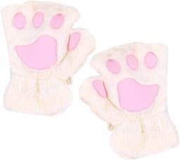 Handschoenen van kattenpoten voor kinderen, warme winterhandschoenen voor meisjes, warme pluche handschoenen zonder vingers, warme winddichte handschoenen, dikke fluwelen handschoenen — thumbnail 1