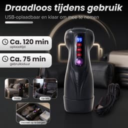 Séduire® Amélie Automatische Masturbator voor Man - Pocket Pussy - Mastrubator voor mannen - 9 Zuig- & 9 Vibratiestanden - App Bediening - Mond, Vagina & Anus - Stroker - Kunstvagina - Blowjob Simulator - Sex Toys voor Mannen - Seksspeeltje — thumbnail 3