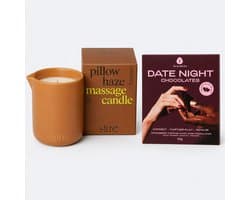 The Oh Collective Date Night Mood Setter - Erotische cadeauset - massagekaars + libido chocolade voor koppels