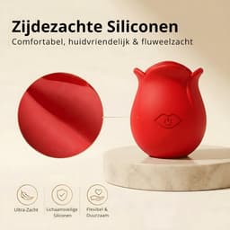 SF Toys RoseAir - Roos vibrator met App-bediening - 10 Zuigstanden - Magnetisch USB-oplaadbaar - IPX7-waterdicht - Rood — thumbnail 5