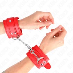 Kink - Simple Wrist Restraints Red Adjustable 20-23 Cm X 5.5 Cm — thumbnail 3