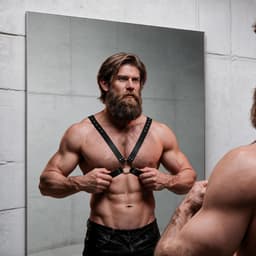 FETISH SUBMISSIVE ATTITUDE | Fetish Submissive Attitude - Eco Leather Crossed Chest Strap Harness Men — thumbnail 4