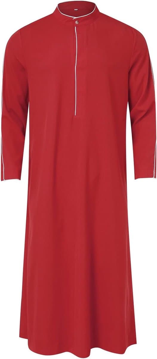 Thobe A18 kaftan voor heren, moslim, islamitisch gewaad, lange mouwen, Arabisch, klassieke abaya jubba mannenoutfit — afbeelding 1