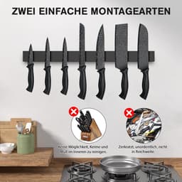 Magnetische messenhouder 40 cm, roestvrijstalen messenhouder magnetisch, magnetische schroeven messenhouder, zelfklevende magneetstrip voor messen en gebruiksvoorwerpen — thumbnail 5
