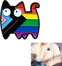 Pins, emaille badge voor kleding, Pride Accessoires Ally Pin, rugzak, LGBTQ+ accessoires, Rainbow Friends accessoires, kattenpins, cadeau-idee voor Pride Month (regenboog) — thumbnail 5