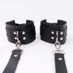 Seductive Angel’s PAVLOVA BLACK – Vegan Leren Body Harness / Lichaamsharnas – Festival, Rave & Halloween Outfit - Gratis handboeien — thumbnail 2