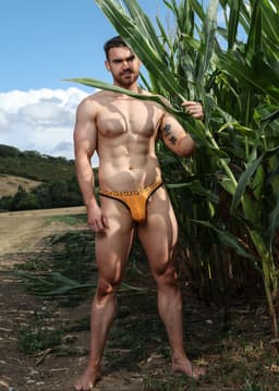 SUKREW Sheer Low-Rise Thong Multipack 1x Shadow Black + 1x Blaze - MAAT XXL - Erotisch Heren Ondergoed - String voor Man - Sexy mannen String — thumbnail 3