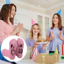 SolidKeus - Grappige Verjaardagsokken voor Vrouwen, Warm en Gezellig — thumbnail 5