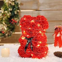 Schattige rozenbeer cadeau voor haar, Valentijnsdag, schattige decoratie voor meisjes, vriendinnen en vrouwen — thumbnail 2