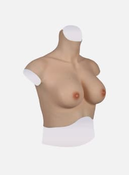 Siliconen Borsten- plus size L XL Borstprothese-Nep borsten- B cup- Cosplay- Travestie-Transgender-Crossdresser-Travestiet-100% siliconen-Breastplate- Oil Free- Non sticky- — thumbnail 2