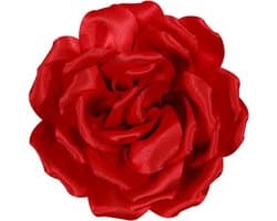 Haarsnit grote roos broche bloem hoofdbloem haarclip meisje bruiloft party accessoires rood