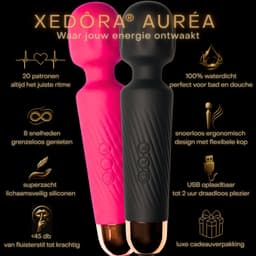 Xedôra® Auréa Pink Wand Massager - Vibrators voor Vrouwen - Krachtige Clitoris Stimulator - 20 Standen - Stil & Discreet - Sex Toys voor Vrouwen - Seksspeeltjes - Ideaal cadeau voor haar - Magic Wand - — thumbnail 3