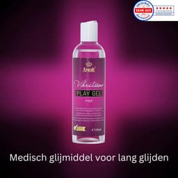 Vibratissimo Play Gel met 250 ml & AMOR Condooms Nature 50-pack I Watergebaseerd glijmiddel & condooms 53mm breed I Glijmiddel Gel voor speeltjes & latex condooms — thumbnail 3