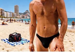 Sexy zwemslip mannen laag model - zwembroek - zwart - maat L/XL — thumbnail 3
