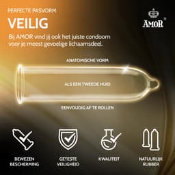 AMOR Premium Neon condooms, Met extra dunne of sterke wanddikte of met noppen lichtgevende condooms, Ø 53 mm, 50 stuks — thumbnail 3