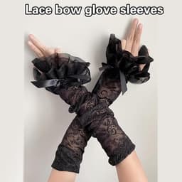 Handschoenen Kant Pols Gauntlet Bruid Pols Warmer Handschoen Voor Halloween Masquerades Proms Gauntlet — thumbnail 3