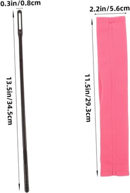 Fluit Reinigingsset - Instrument Onderhoud - Muziek Instrument Verzorging - Zachte Vezel Bescherming - 29.3 cm - Roze — thumbnail 5