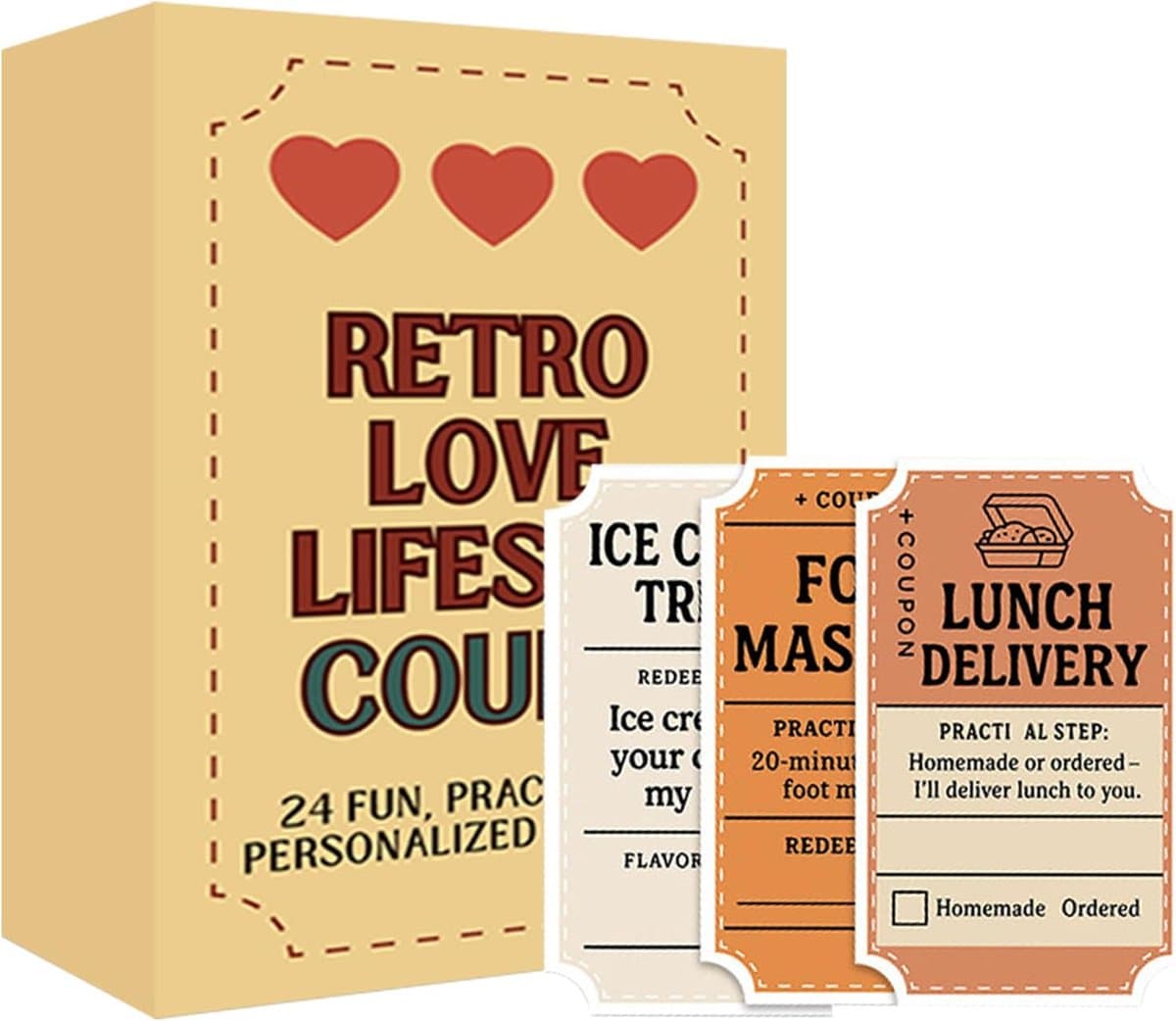 Romantische Coupons - Liefdeskaarten Set - Relatie Verdiepen - Aanpasbare Activiteiten - 24 Kaarten - Zwart — afbeelding 1